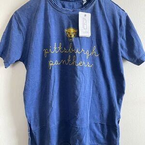 Pitt University Of Pittsburgh Panthers Pressbox Women’s Chic T-Shirt Medium Blue